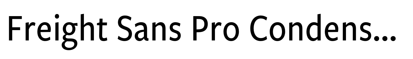 Freight Sans Pro Condensed Medium